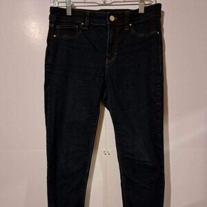 White House Black Market The Jegging zip‎ ankle Mid-Rise Womens Blue Jeans Sz 4